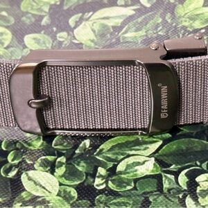 Gray Men's Tactical Web Belt with Metal Buckle Hole Free Belt